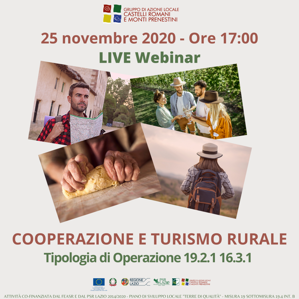 Live Webinar GAL - Cooperazione e Turismo Rurale